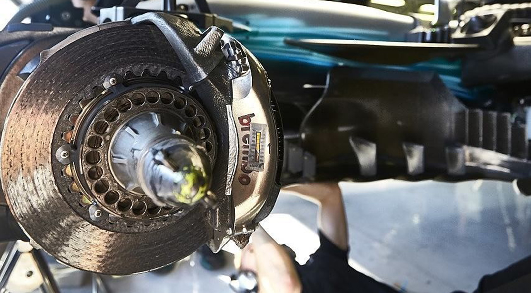 Brembo caliper on Mercedes AMG Petronas Motorsport EQPower+