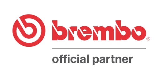 logo brembo official partner rosso su bianco